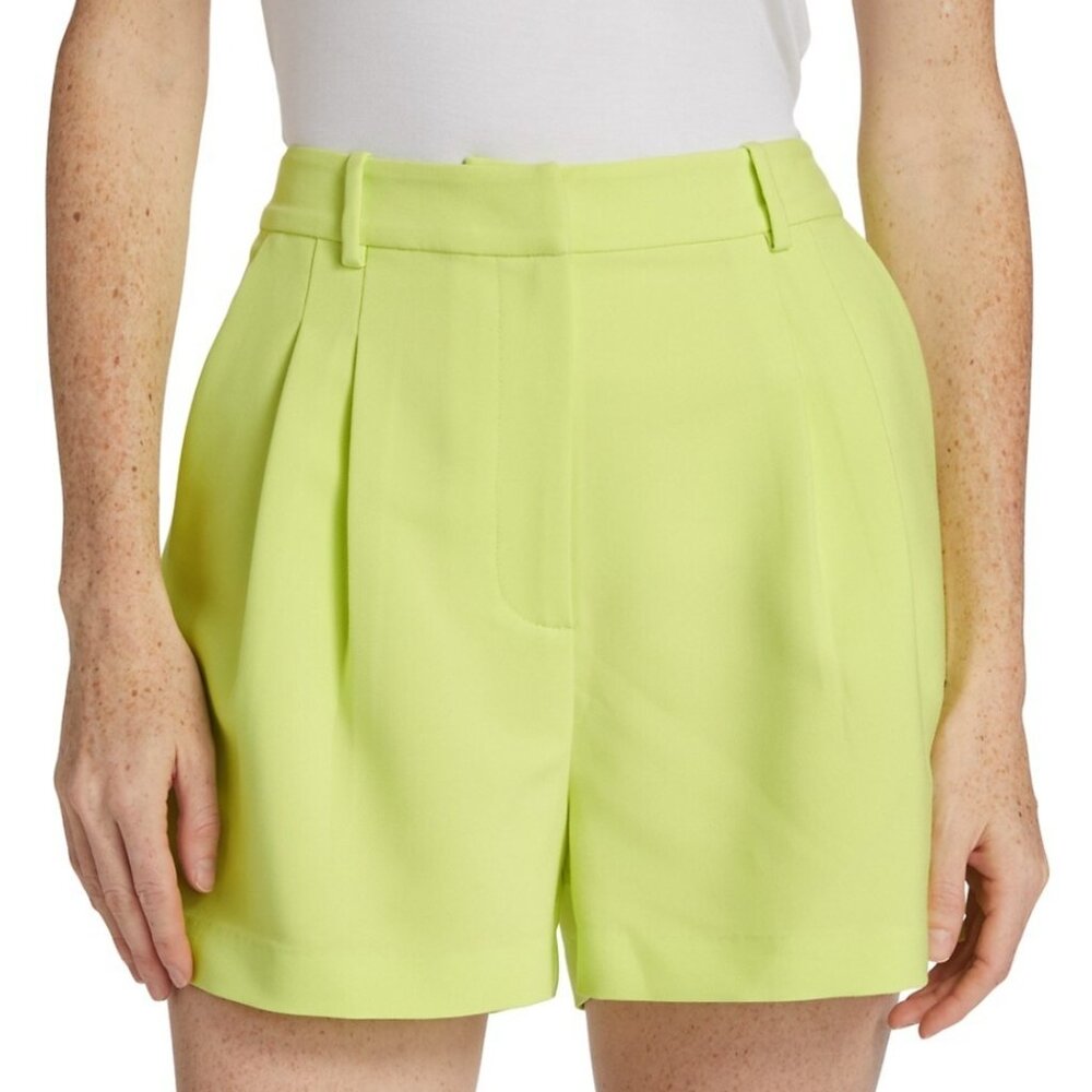 WAYF Lemon Drop Yellow Pleated Trouser Shorts Size XS - New With Tags